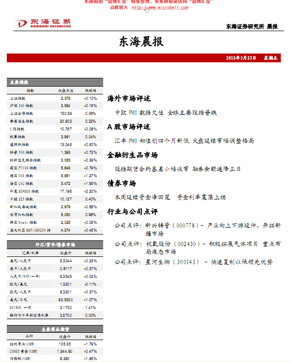 東海證券-晨會報告